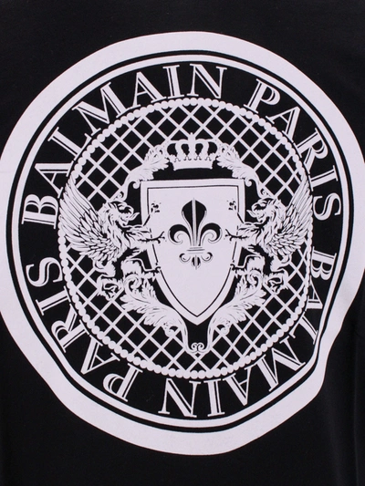Shop Balmain Man T-shirt Man Black T-shirts