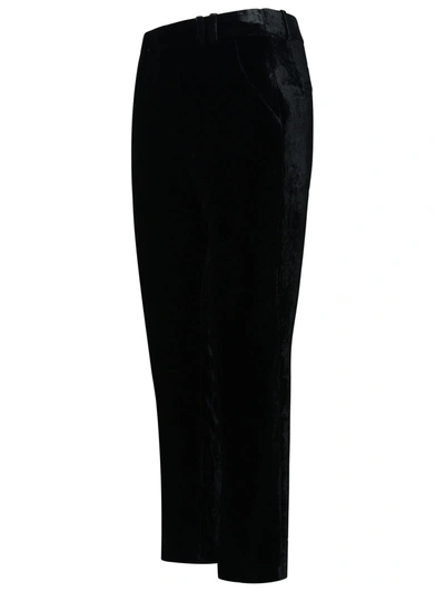 Balmain Velvet Trousers In Black