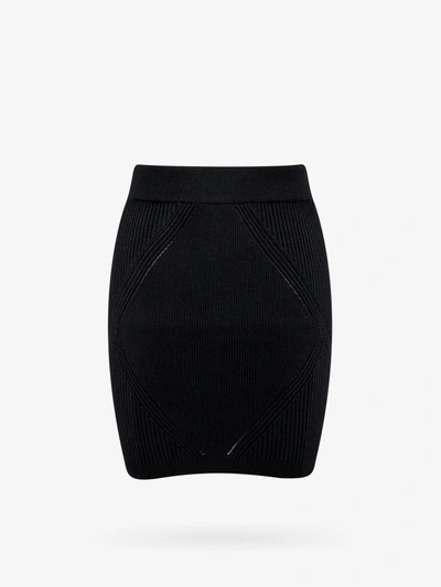 Shop Balmain Woman Skirt Woman Black Skirts