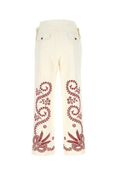 Shop Bode Man Ivory Cotton Pant In White