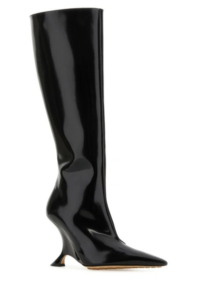 Bottega Veneta Rocket Sculptural Knee High Boots In Black