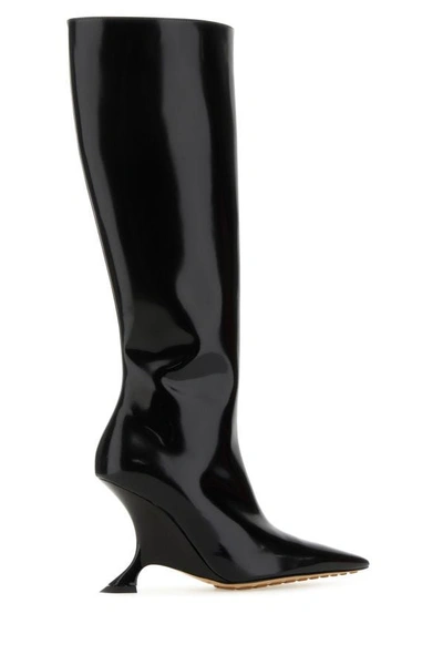 Bottega Veneta Rocket Sculptural Knee High Boots In Black