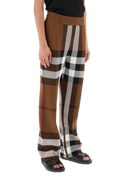 Shop Burberry Check Track Pants Men In Brown