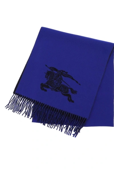 Shop Burberry Reversible Cashmere Scarf With Ekd Men In Multicolor