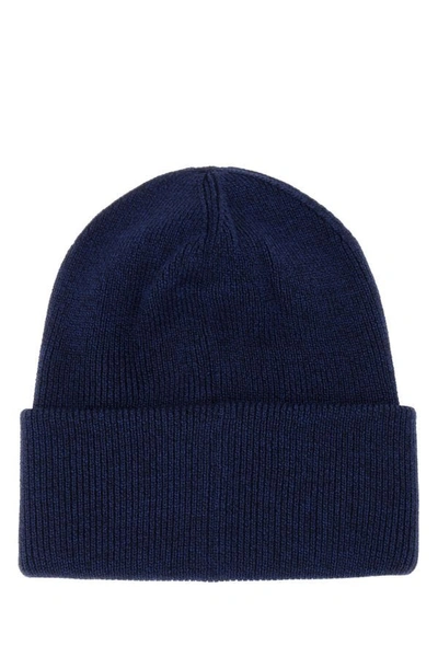 Shop Canada Goose Man Blue Wool Beanie Hat