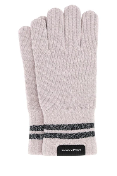 Shop Canada Goose Man Light Pink Stretch Wool Blend Gloves