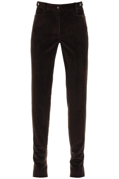 Shop Dolce & Gabbana Bell-bottom Corduroy Pants Women In Brown