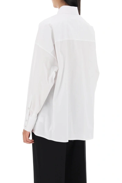Shop Dolce & Gabbana Maxi Shirt With Satin Buttons Women In White