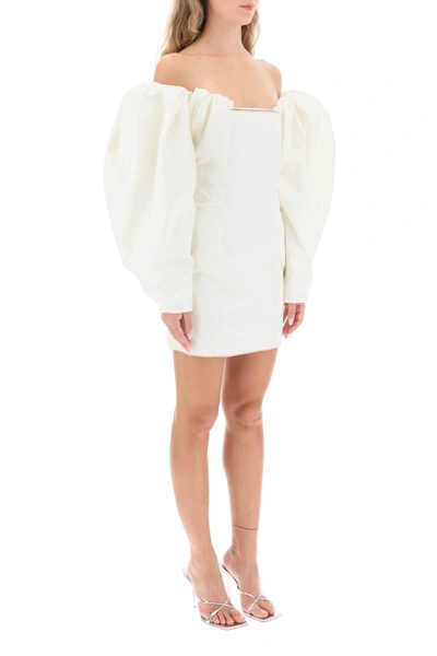 Shop Jacquemus La Robe Taffetas Mini Dress Women In White