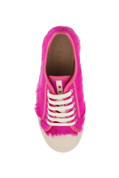 Shop Marni Long-hair Pablo Sneakers Men In Pink
