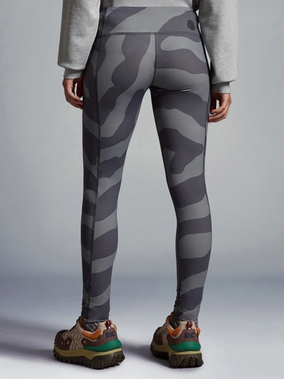 Shop Moncler Genius Woman Leggings Woman Grey Leggings In Gray