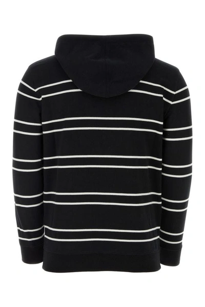 Shop Saint Laurent Man Embroidered Cotton Sweatshirt In Multicolor