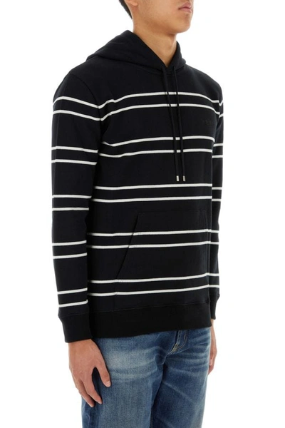 Shop Saint Laurent Man Embroidered Cotton Sweatshirt In Multicolor