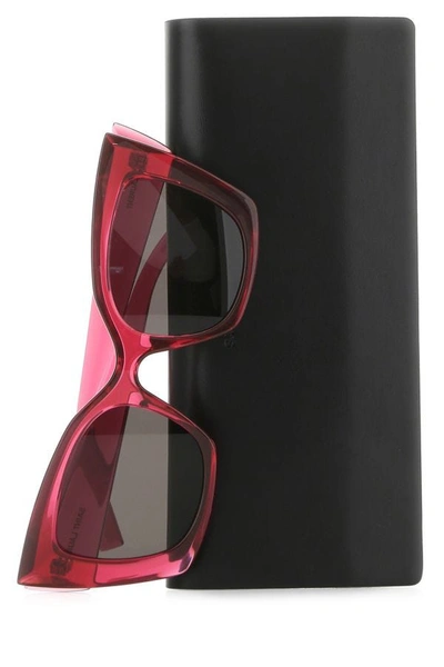 Shop Saint Laurent Woman Tyrian Purple Acetate Sl 552 Sunglasses
