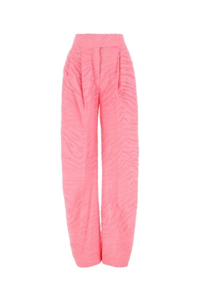Shop Attico The  Woman Pink Cotton Blend Wide-leg Gary Pant