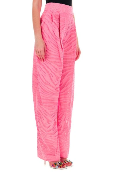 Shop Attico The  Woman Pink Cotton Blend Wide-leg Gary Pant