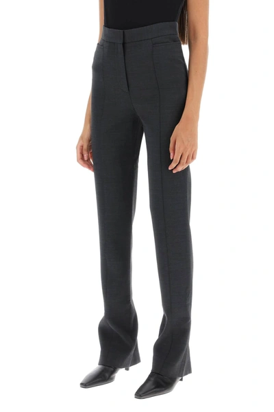Shop Totême Toteme Slim Pants With Flared Cut Women In Gray