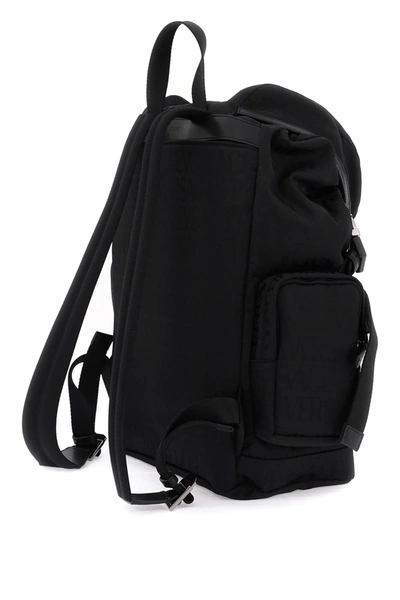Shop Versace Allover Neo Nylon Backpack Men In Black