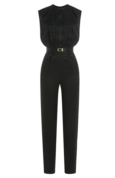 Tamara Mellon Printed Jumpsuit In Black