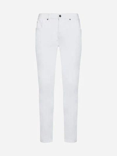 Shop 7 For All Mankind Slimmy Tapered Luxe Performance Jeans In White