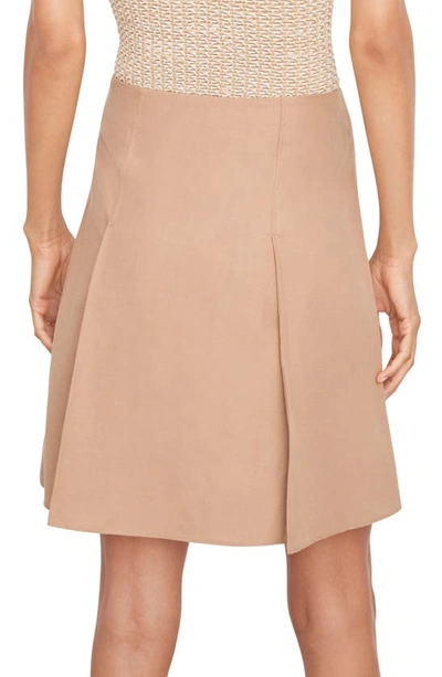 Vince Short Pleated A-line Skirt In Sandshell