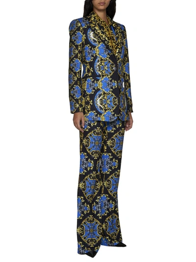 Shop Alice And Olivia Alice + Olivia Trousers In Regal Romance Sapphire