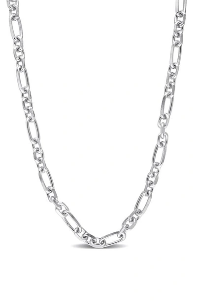 Shop Delmar Figaro Link Chain Necklace In Silver