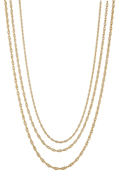 Shop Nadri Florence Triple Layered Necklace In Gold