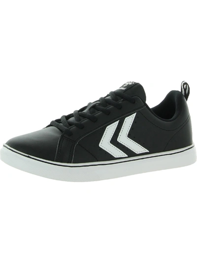 Shop Hummel Mainz Mens Low Top Faux Leather Casual And Fashion Sneakers In Black
