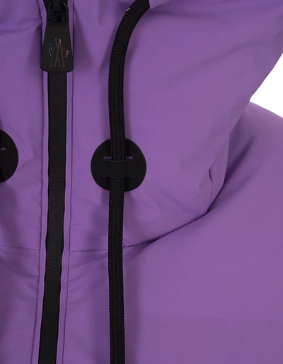Shop Moncler Grenoble Lilac Allesaz Short Down Jacket In Purple