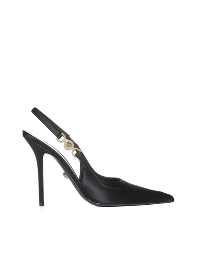 Shop Versace With Heel In Black  Gold