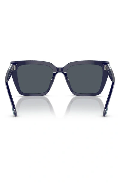 Shop Swarovski 54mm Square Sunglasses In Blue