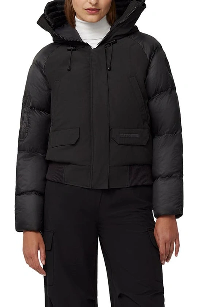 Shop Canada Goose Paradigm Chilliwack Black Label 625 Fill Power Down Bomber Jacket In Black - Noir