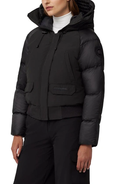 Shop Canada Goose Paradigm Chilliwack Black Label 625 Fill Power Down Bomber Jacket In Black - Noir