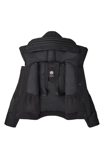 Shop Canada Goose Paradigm Chilliwack Black Label 625 Fill Power Down Bomber Jacket In Black - Noir