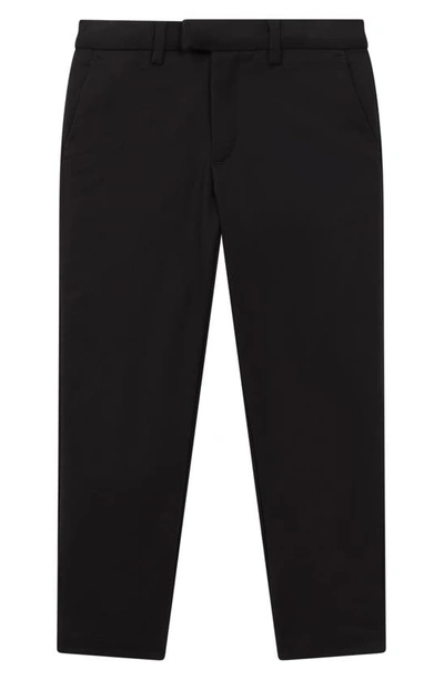 Shop Reiss Kids' Eastbury Stretch Cotton Pants In Black