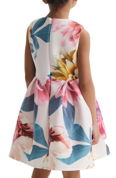 Shop Reiss Kids' Emily Jr. Floral Sleeveless Party Dress In Pink