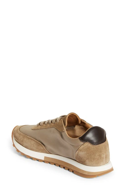 The Row Owen Mixed Media Runner Sneaker In Grey/ Beige