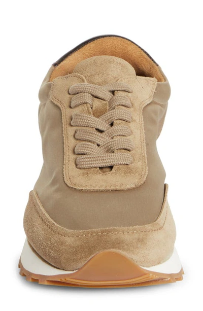The Row Owen Mixed Media Runner Sneaker In Grey/ Beige