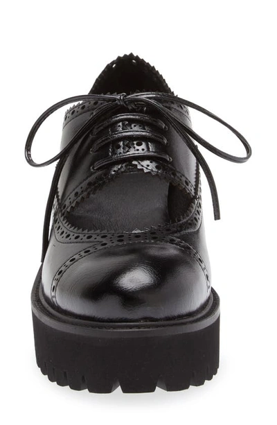 Jeffrey Campbell Realistic Cutout Platform Oxford In Black