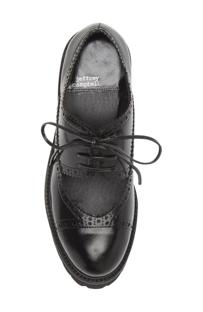 Jeffrey Campbell Realistic Cutout Platform Oxford In Black