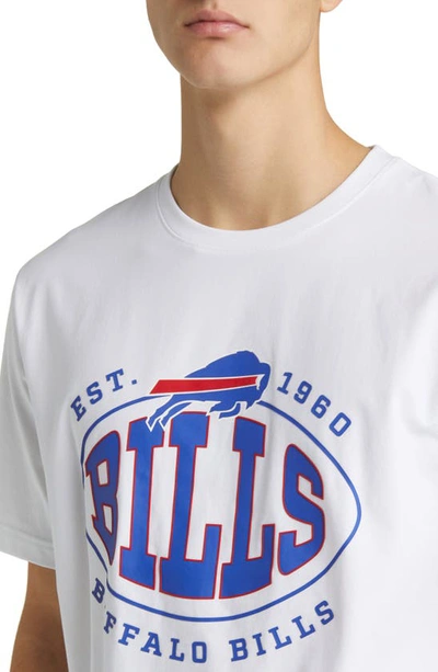 Shop Hugo Boss X Nfl Stretch Cotton Graphic T-shirt In Buffalo Bills White