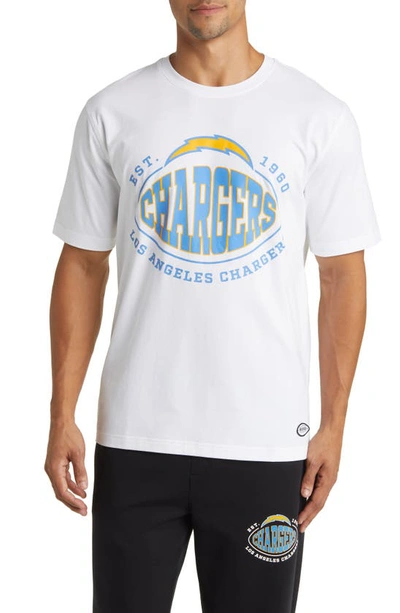 Shop Hugo Boss X Nfl Stretch Cotton Graphic T-shirt In Los Angeles Chargers White