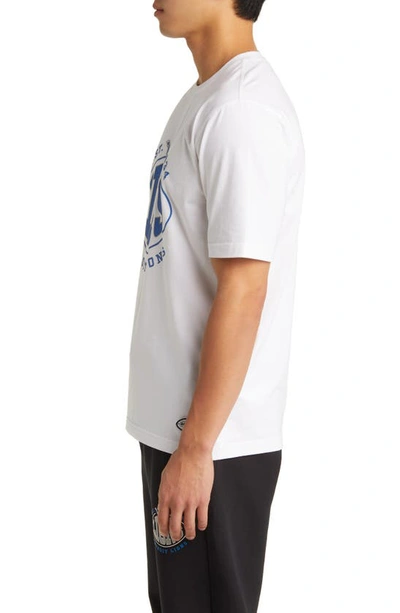 Shop Hugo Boss X Nfl Stretch Cotton Graphic T-shirt In Detroit Lions White