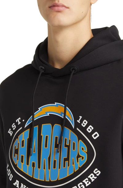 Shop Hugo Boss Boss X Nfl Touchback Graphic Hoodie In Los Angeles Chargers Black