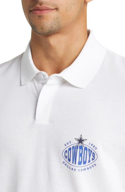 Shop Hugo Boss Boss X Nfl Cotton Polo In Dallas Cowboys White