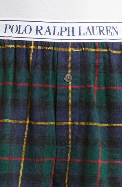 Shop Polo Ralph Lauren Boxer Pajama Shorts In Polo Tartan