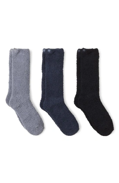 Shop Barefoot Dreams Cozychic™ Assorted 3-pack Crew Socks In Black Multi