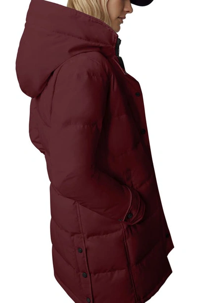 Canada Goose Shelburne Water Resistant 625 Fill Power Down Parka In Garnet Stone -grenat