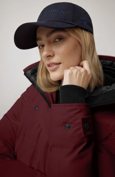 Canada Goose Shelburne Water Resistant 625 Fill Power Down Parka In Garnet Stone -grenat
